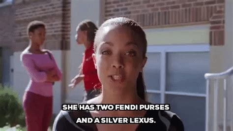 she has two fendi purses and a silver lexus|Mean Girls .